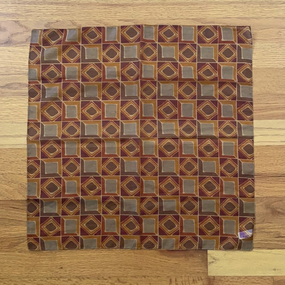 Brown and Orange Square Scarf